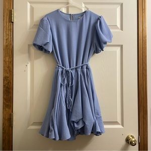 Light blue dress with poofy sleeves